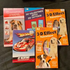 Valentine's Day Card Set with Tattoos and 3D Effects